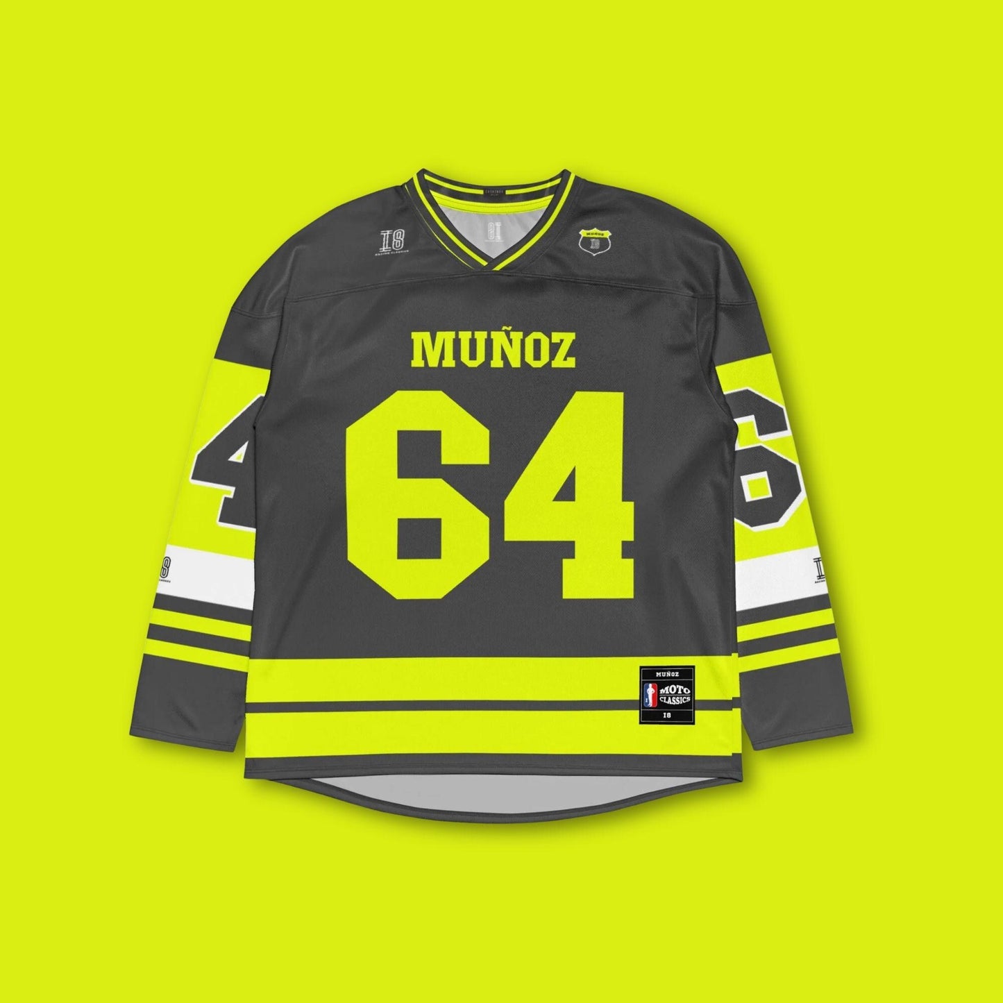 Racing Fan Oversized Unisex Hockey Jersey , Bold #64 Oversized Racing Hockey Jersey