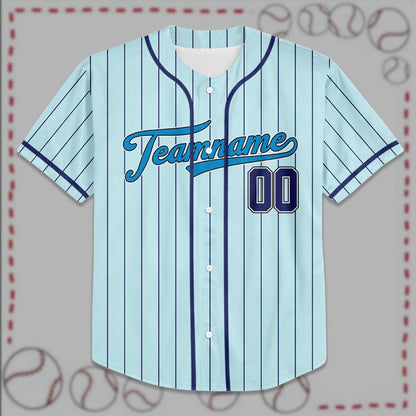 Custom Blue Collection Baseball Jersey, Personalized Name Number Sports Team Uniform Wedding Jerseys Gifts for Men Women Kids Toddler Fan