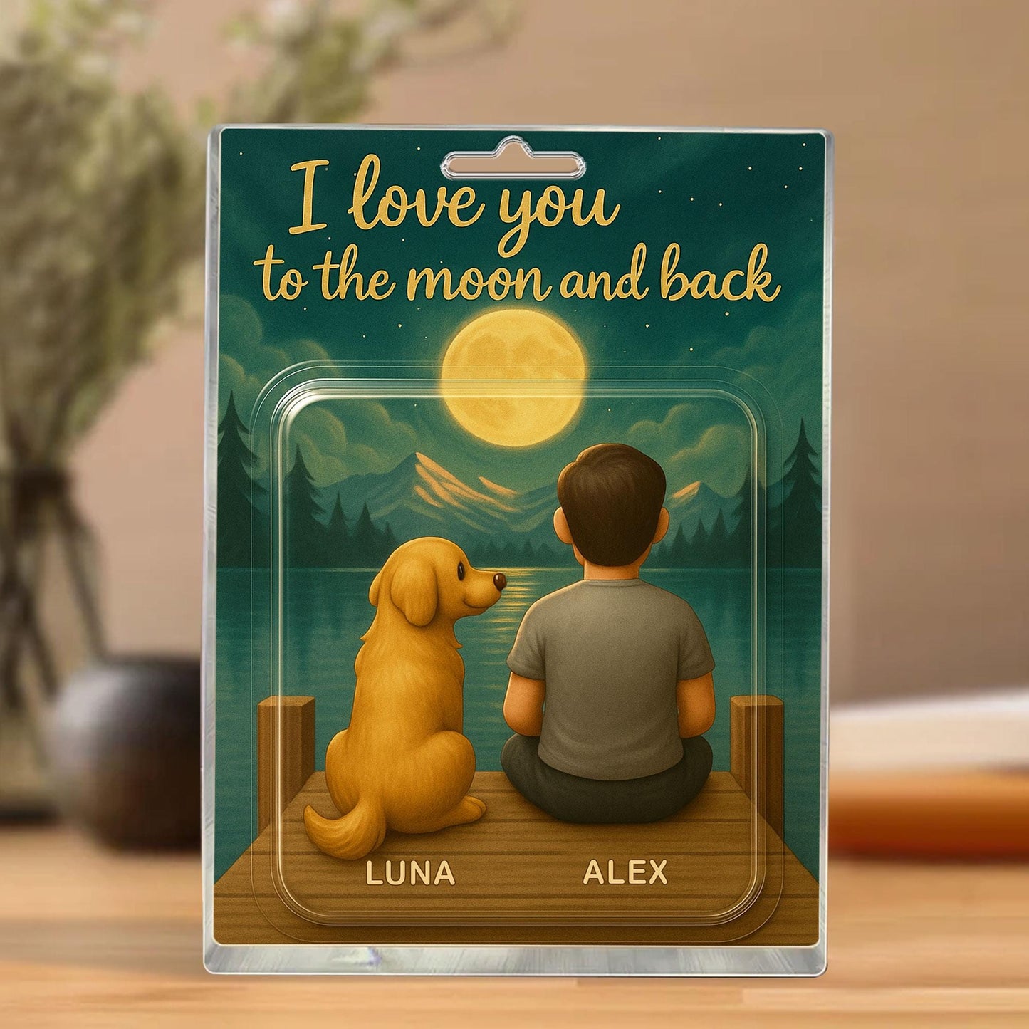 Personalized Fathers Day Gift For Dog Dad, Custom Dog Breed Action Figure Acrylic Block, Dog Lovers Gift, Dog Owner Gift, Pet Lovers Gift