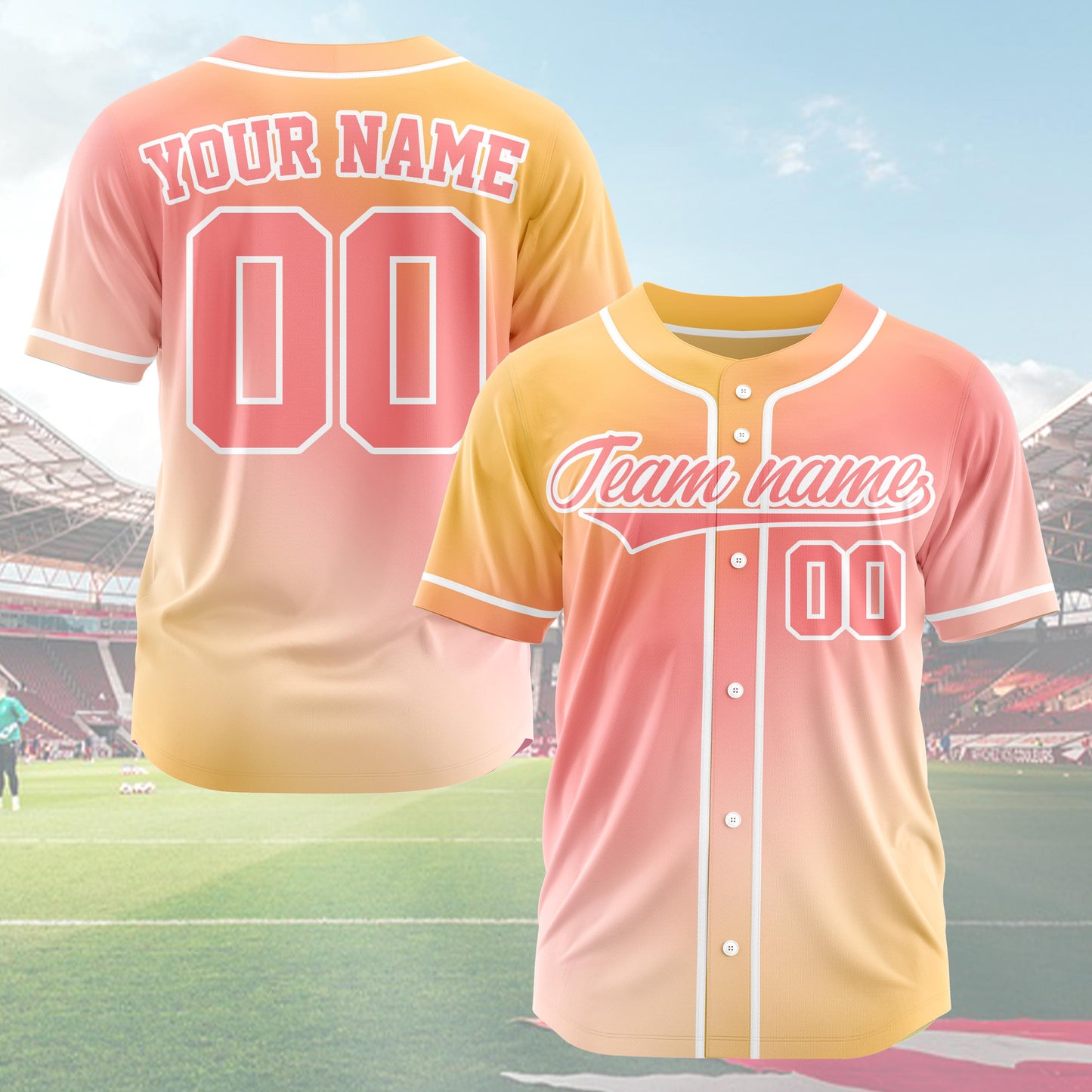 Custom gradient baseball uniform personalized name number player team jersey, cheerleading uniforms, for men women youths Toddler