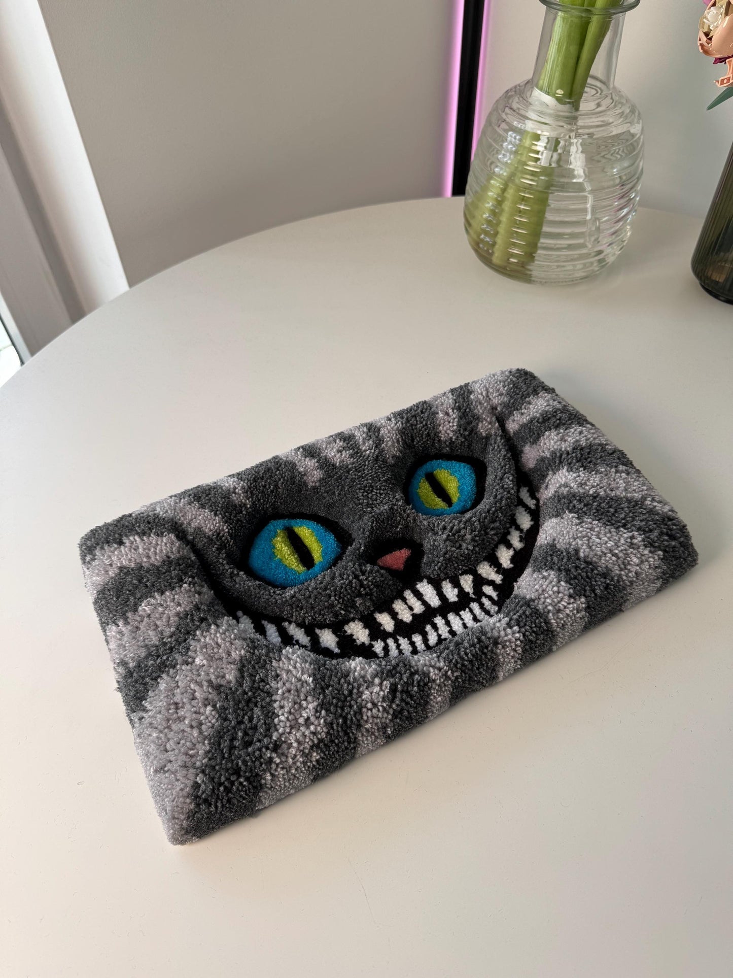 Fluffy Keyboard Rug – Handmade Tufted Desk Mat for Gamers and Cartoon Lovers