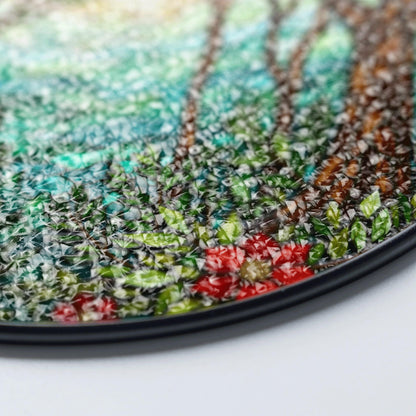 Forest Sun Mountain Scene Suncatcher Window Gift for Mom