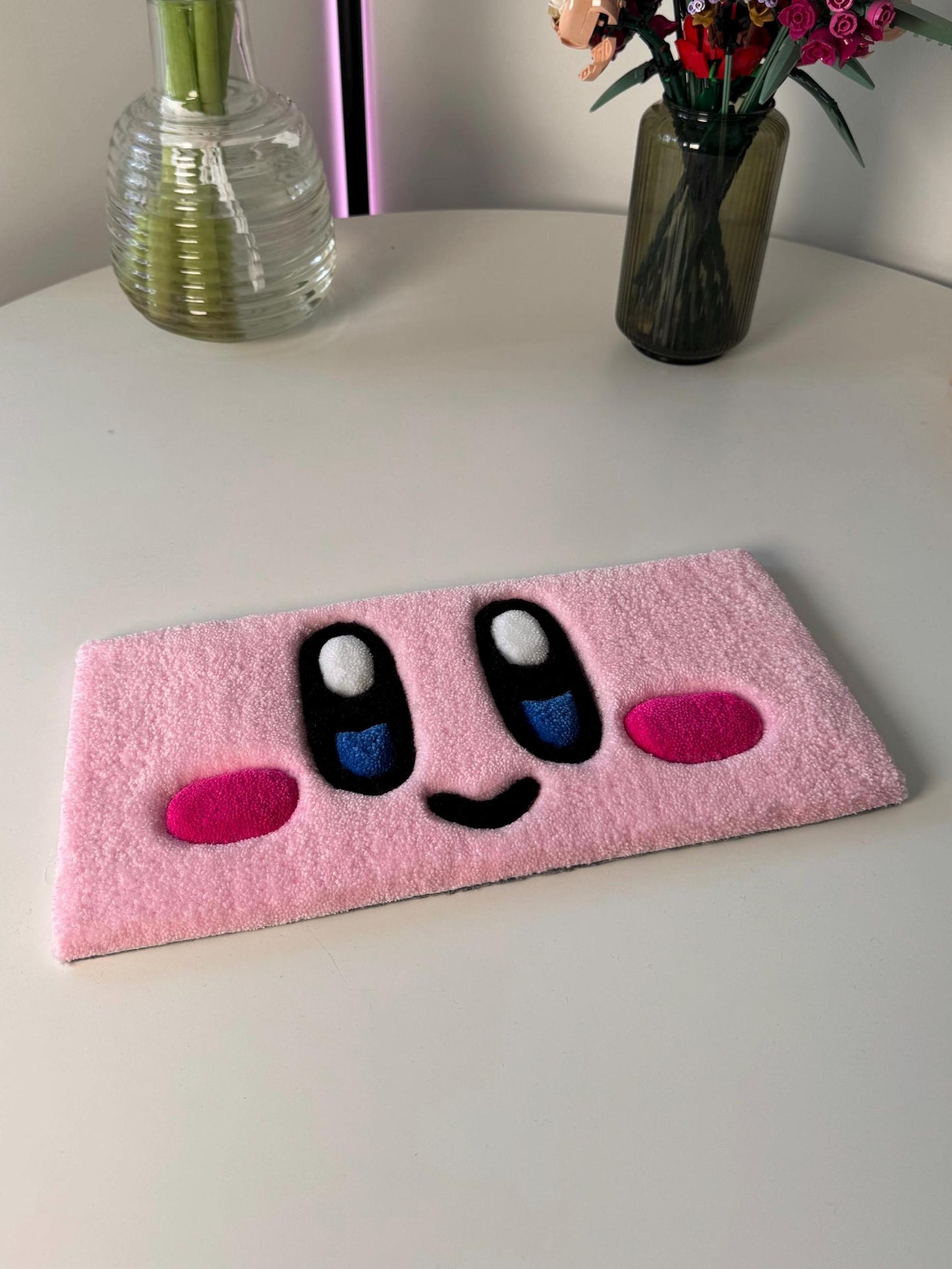 Pink Cartoon Keyboard Rug: Y2K Gamer Desk Decor