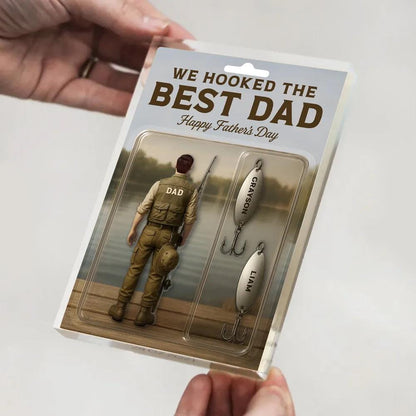 Personalized We Hooked The Best Dad Fishing Acrylic Block Plaque, Father's Day Gift for Daddy, Gift for Husband, Fishing Lover Gifts