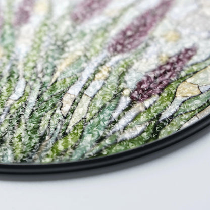 Lavender flowers field stained glass suncatcher handmade window art gift for gardener mom