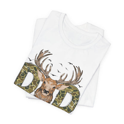 Camo Deer Dad T-Shirt: Hunter Gift, Outdoor Tee