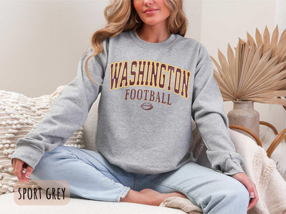 Washington Football Vintage Style Sweatshirt, Washington Crewneck Commander Shirt, Washington Fan Gift, Sunday Football Shirt, Game Day