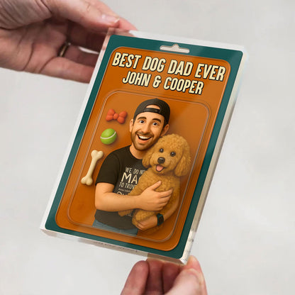 Custom Dog Dad Acrylic Block, Dog Dad Gifts, Cat Dad Acrylic Plaque, Personalized Figure From Photo, Pet Dad Gift, Dog Dad Father's Day Gift