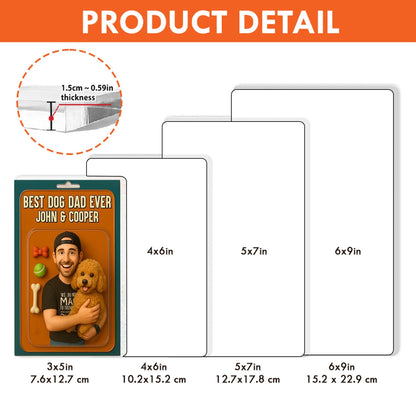 Custom Dog Dad Acrylic Block, Dog Dad Gifts, Cat Dad Acrylic Plaque, Personalized Figure From Photo, Pet Dad Gift, Dog Dad Father's Day Gift