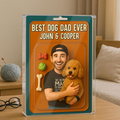 Custom Dog Dad Acrylic Block, Dog Dad Gifts, Cat Dad Acrylic Plaque, Personalized Figure From Photo, Pet Dad Gift, Dog Dad Father's Day Gift