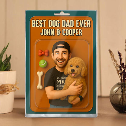 Custom Dog Dad Acrylic Block, Dog Dad Gifts, Cat Dad Acrylic Plaque, Personalized Figure From Photo, Pet Dad Gift, Dog Dad Father's Day Gift