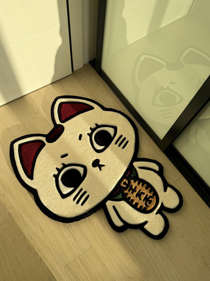 Turbo Granny Tufted Rug: Dan Da Dan Anime, Lucky Cat Carpet