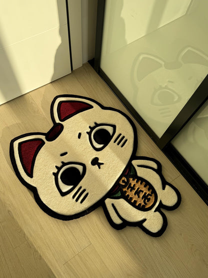 Turbo Granny Tufted Rug: Dan Da Dan Anime, Lucky Cat Carpet