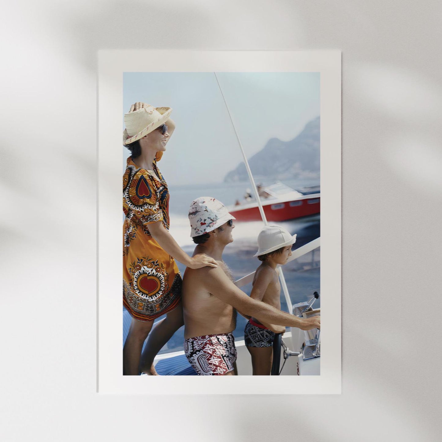 Slim Aarons Amalfi Coast Boating Print: Vintage Nautical Wall Art