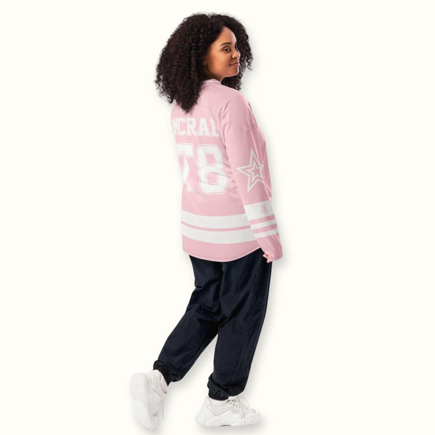 Fan Apparel T8 Hockey Jersey: Pink Concert Outfit