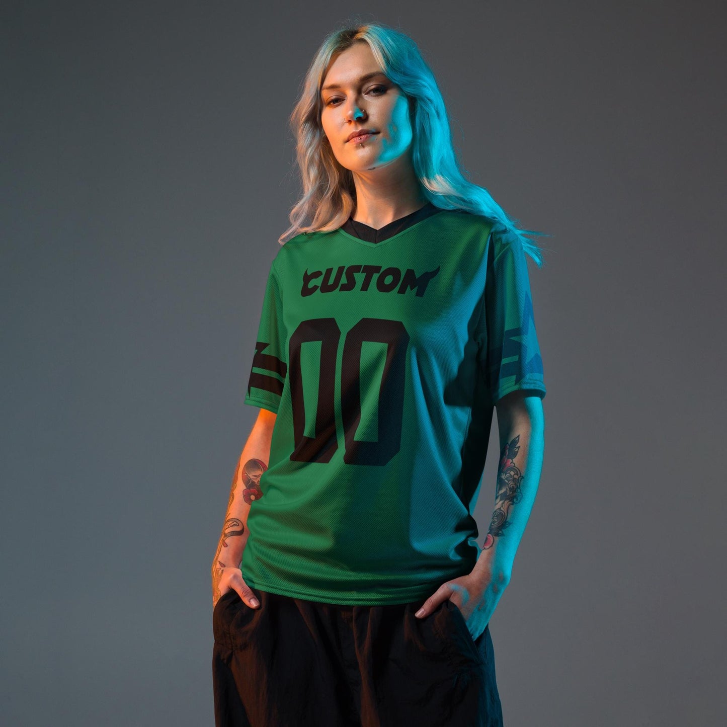 Custom Concert Outfit Black or Green Jersey with Horns