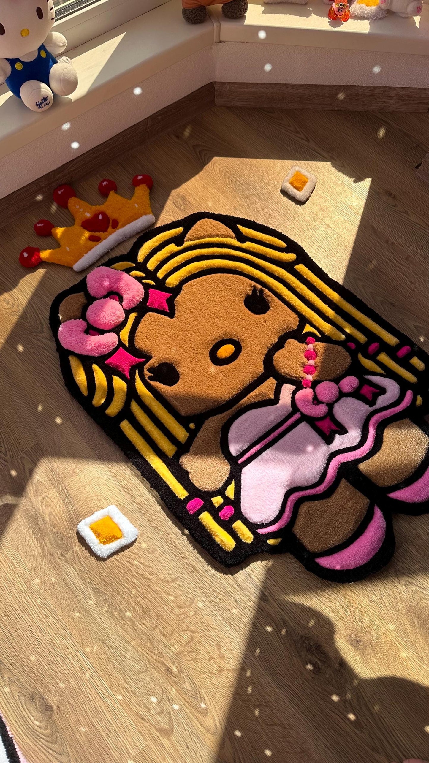 Custom Kitty Tufted Rug – Super Puffy 3D Handmade Rug, Cute Carpet, Kawaii Girl Room Decor, Unique Gift for Her or Bedroom Mat