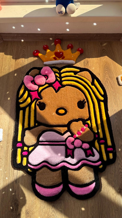 Custom Kitty Tufted Rug – Super Puffy 3D Handmade Rug, Cute Carpet, Kawaii Girl Room Decor, Unique Gift for Her or Bedroom Mat