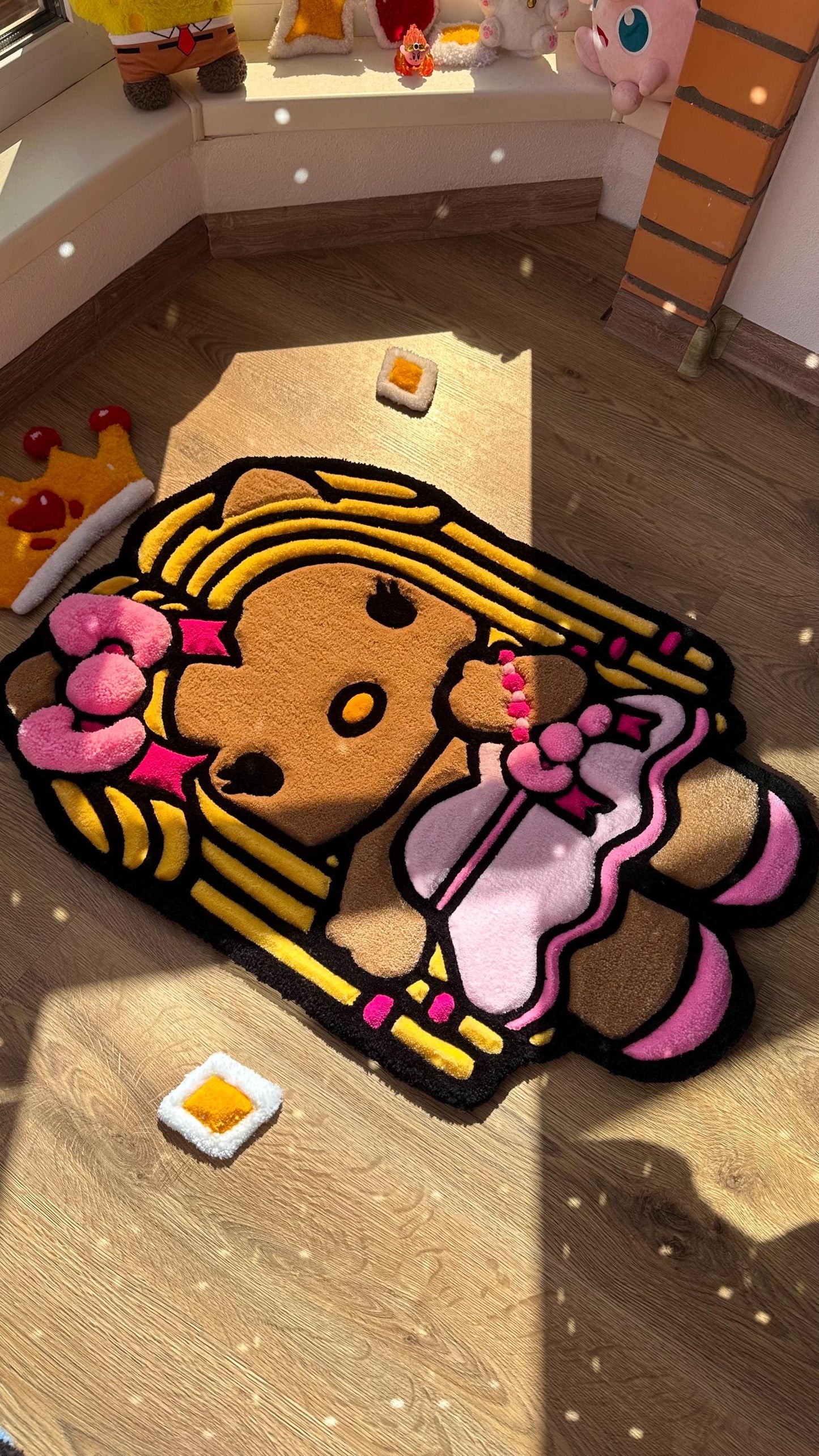 Custom Kitty Tufted Rug – Super Puffy 3D Handmade Rug, Cute Carpet, Kawaii Girl Room Decor, Unique Gift for Her or Bedroom Mat