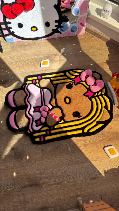 Custom Kitty Tufted Rug – Super Puffy 3D Handmade Rug, Cute Carpet, Kawaii Girl Room Decor, Unique Gift for Her or Bedroom Mat