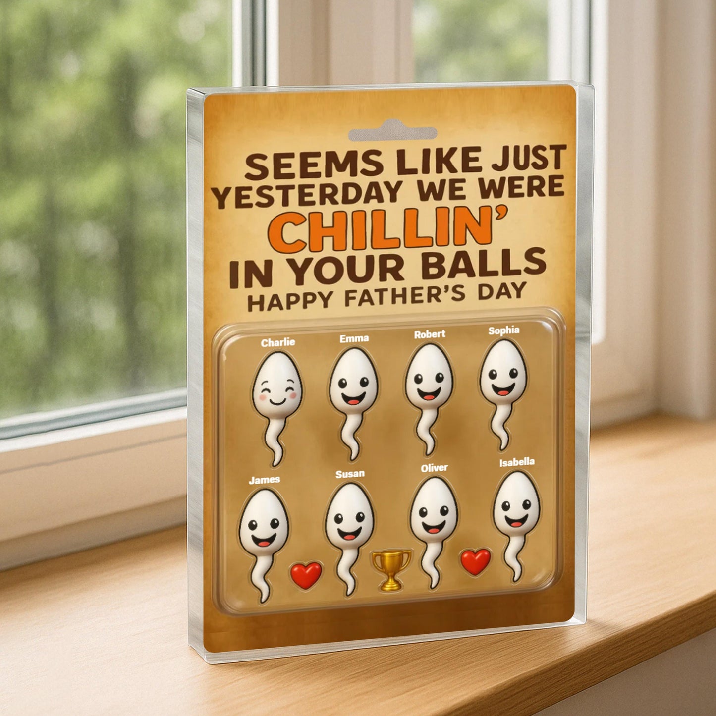 Custom Dad Acrylic Plaque Block, Customer Figure Personalized Acrylic Block Plaque, Father's Day Gift for Dad, Gift for Husband, Father, Dad