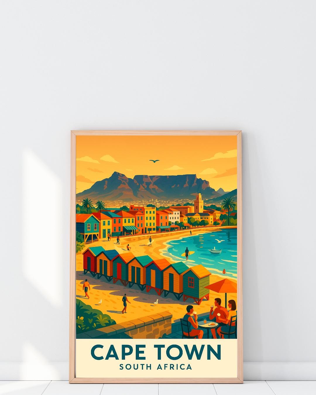 Cape Town Poster, South Africa Wall Art, Cape Town Wall Art, Cape Town Travel Poster, Birthday Present, Wedding Gift Print, Travel Decor