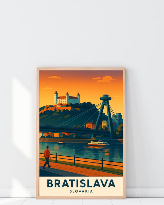 Bratislava Poster, Slovakia Wall Art, Bratislava Wall Art, Bratislava Travel Print, Birthday Present, Wedding Gift, Travel Decor, Bratislava