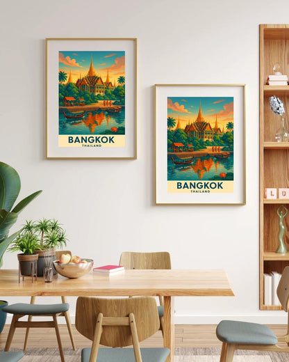 Bangkok Travel Poster, Thailand Wall Art, Bangkok Print, Wedding Gift, Birthday Present, Travel Print, Bangkok Wall Art, Travel Decor