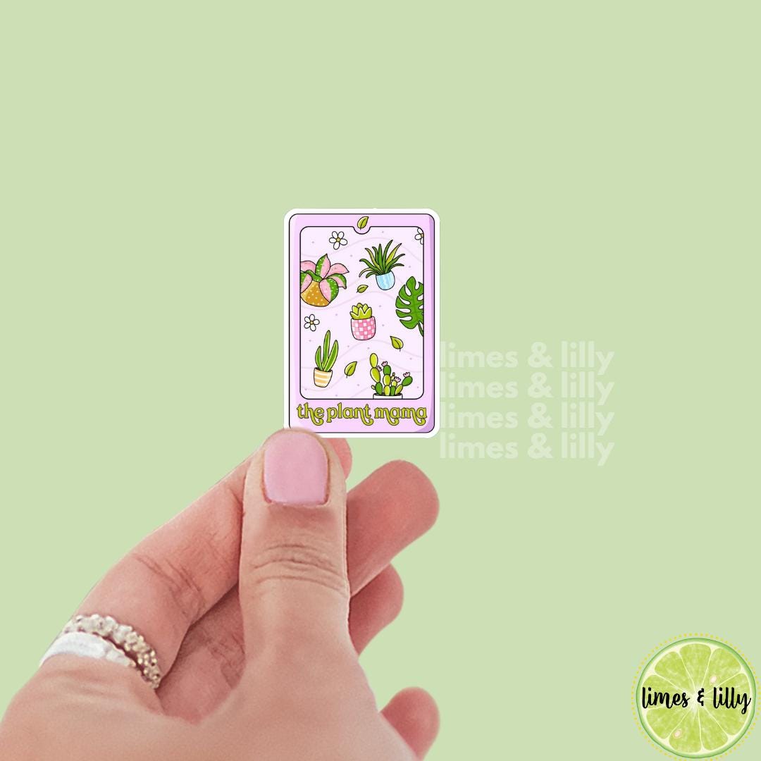 The Plant Mama Tarot Card Vinyl Sticker | Kindle Stickers | Sticker Quote | Plant Lover | Book Lover