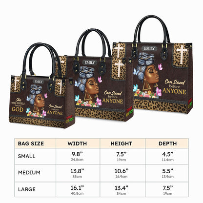 African American Faith Leather Bag, Personalized God-Inspired Handbag, Custom Christian Gift for Women of Color