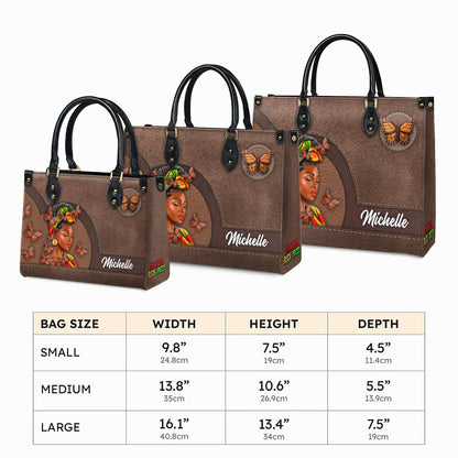 African American Empowering Christian Handbag, Personalized Leather Handbag, Inspirational Faith Design for African American Women