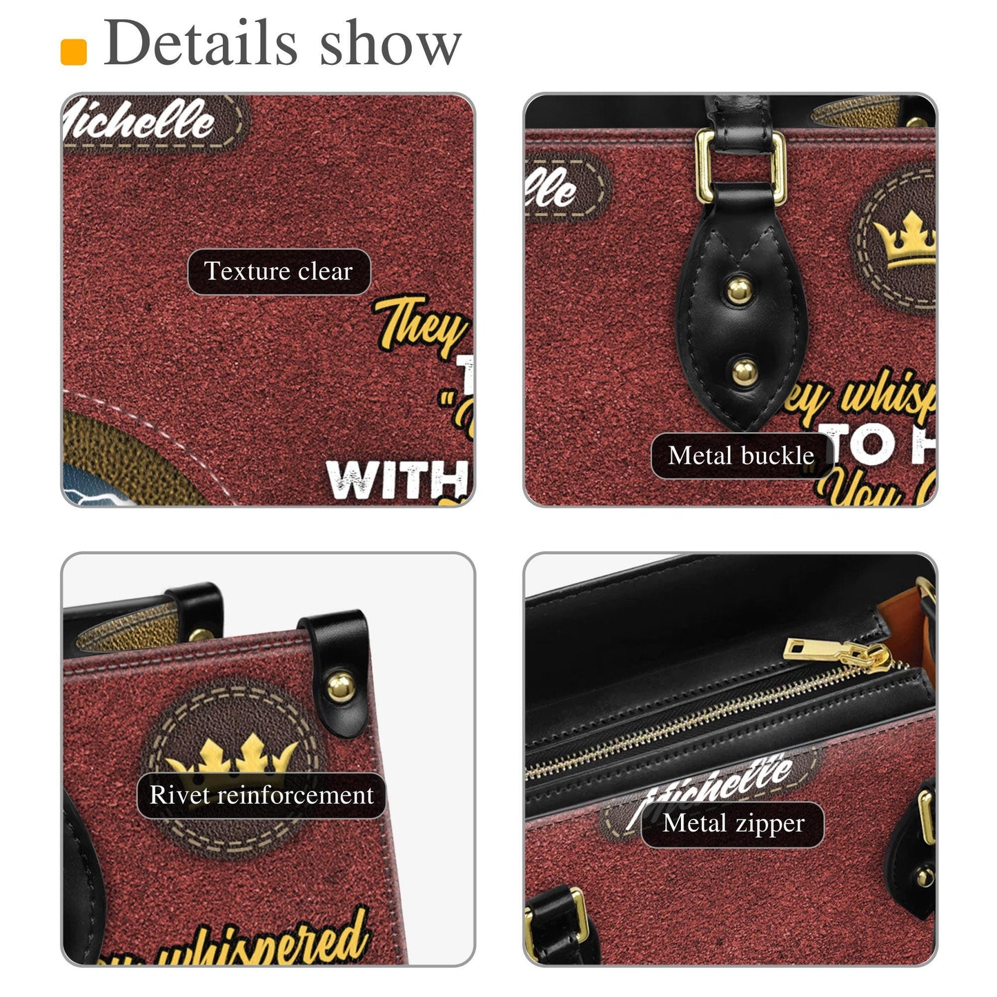 Custom African American Empowerment Handbag, Personalized "I Am The Storm" Leather Bag, Inspirational Handbag for Women