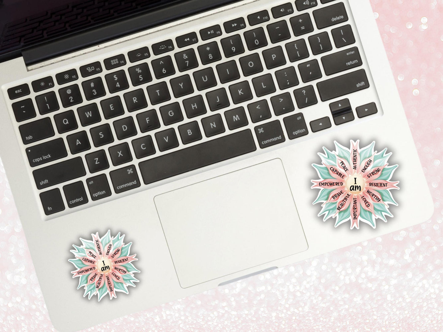I Am Sticker, Affirmation Vinyl Sticker, Mental Health Decal, You Are Enough Sticker, Aesthetic Flower Laptop Sticker, Best Friend Gift