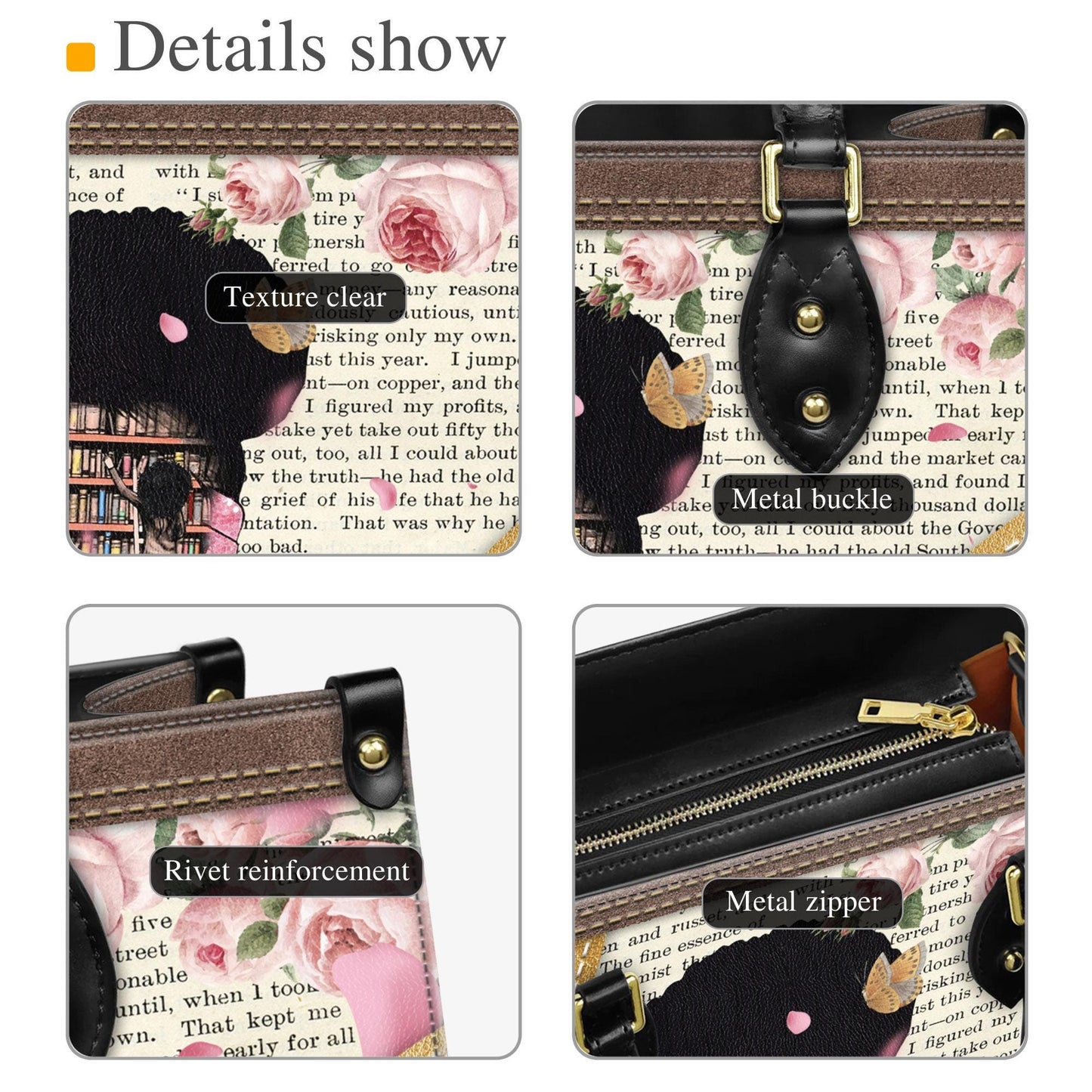 Personalized African American Faith Leather Handbag | Custom Inspirational Bag, Empowering Christian Purse for Women