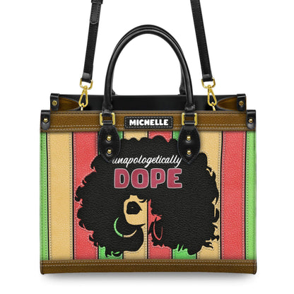 Empowering African American Leather Handbag | Custom Inspirational Purse | Personalized Christian Bag for Women