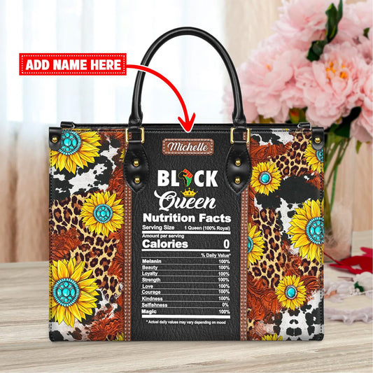 Personalized African American Faith Leather Handbag | Custom Inspirational Purse | Empowering Christian Bag for Women