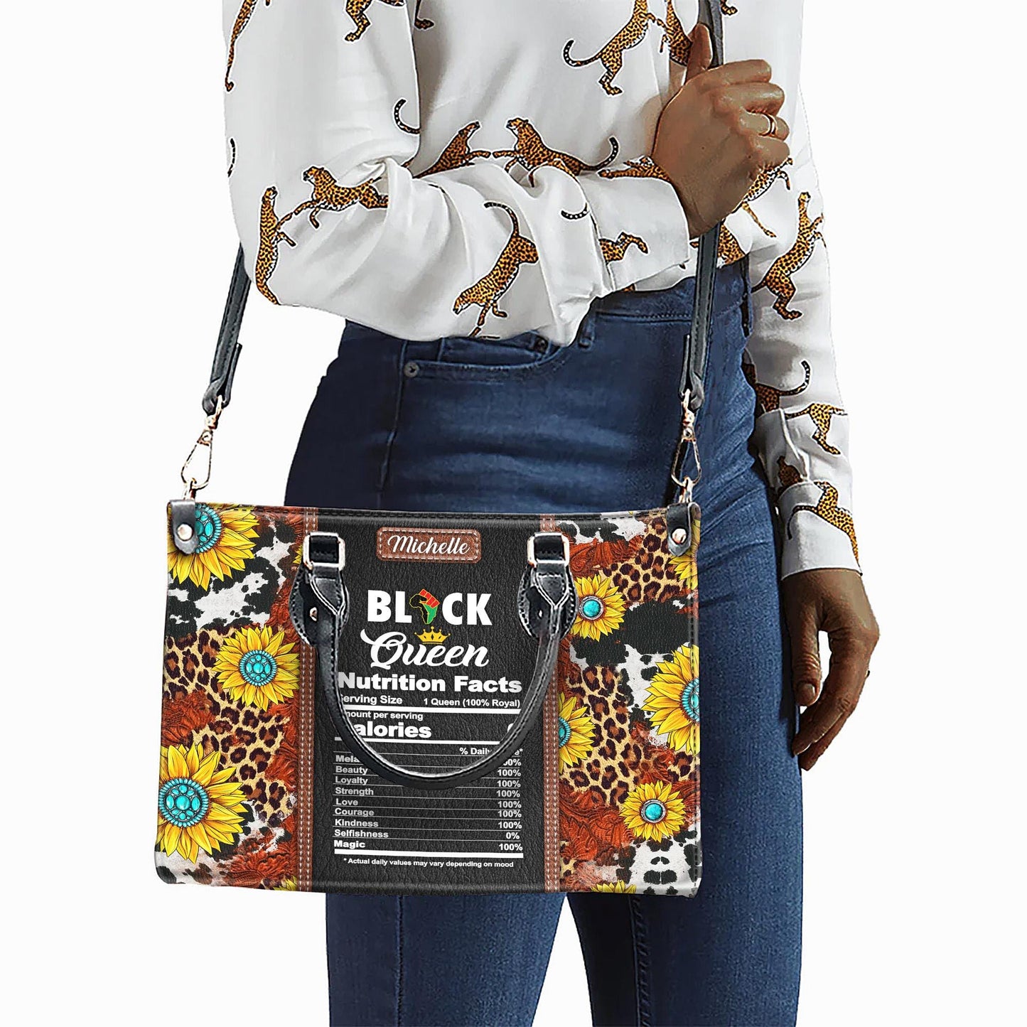 Personalized African American Faith Leather Handbag | Custom Inspirational Purse | Empowering Christian Bag for Women