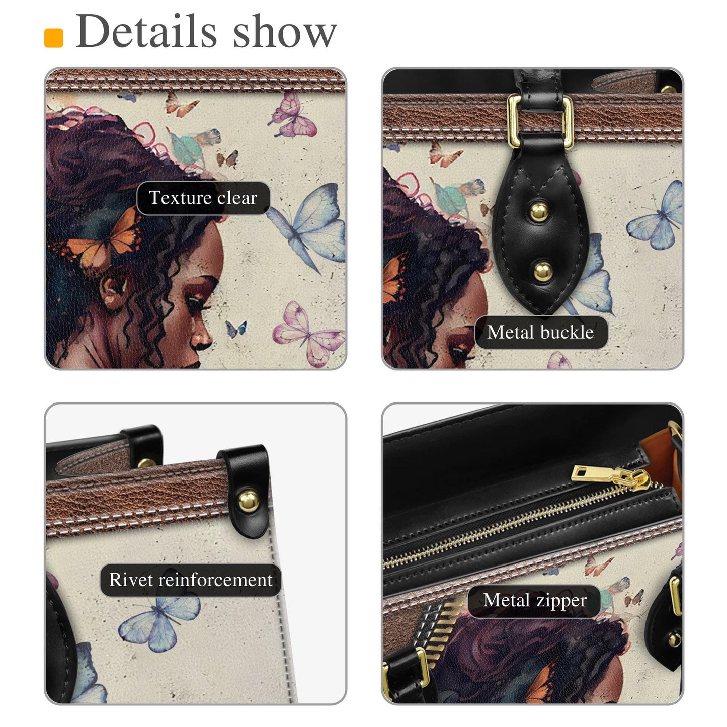 Custom African American "I Am The Storm" Leather Handbag | Inspirational Personalized Purse for Empowered Women