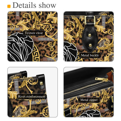 African American Empowerment Leather Handbag Personalized | Custom Inspirational Purse for Strong Women