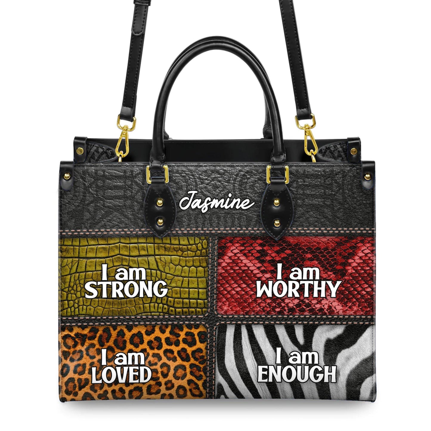 Personalized African American Melanin Leather Bag | Custom Stylish Handbag | Empowering Purse for Women of Color