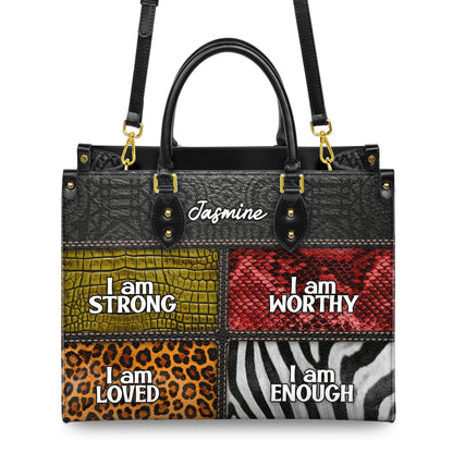 Personalized African American Melanin Leather Bag | Custom Stylish Handbag | Empowering Purse for Women of Color