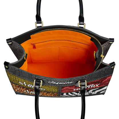 Personalized African American Melanin Leather Bag | Custom Stylish Handbag | Empowering Purse for Women of Color