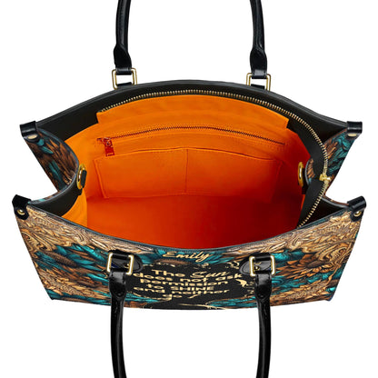 Sunshine Statement Handbag for Women | Inspirational Quote Handbag with Custom Name Option