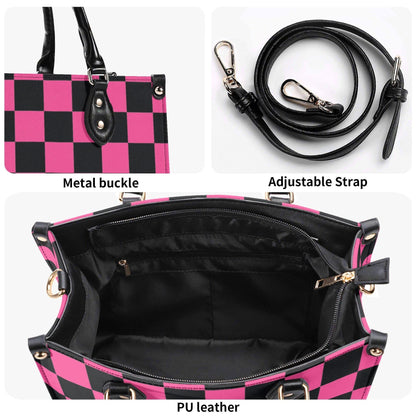 Checkmate Checkered Box Purse. Multiple Color Options, Vegan Leather Handbag, Top Handle, High-quality Crossbody Bag, Shoulder bag