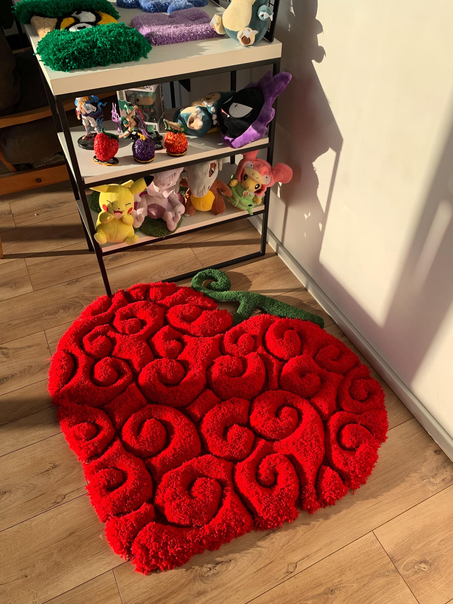 Devil Fruit fluffy 3d tufted rug, Ope Ope rug, anime gift, one piece rug