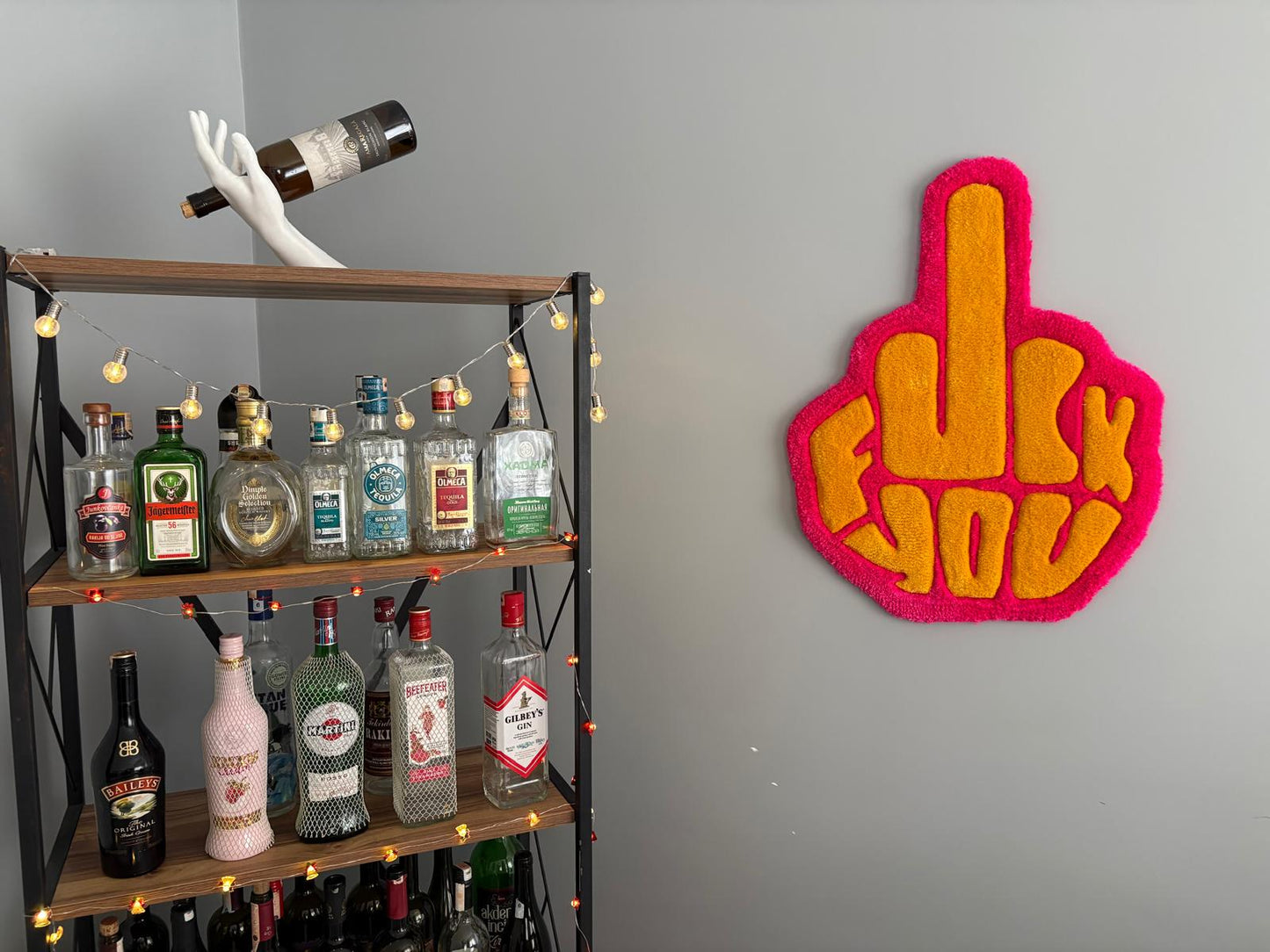 Handmade "Fuck You" Tufted Rug: Funny Swear Word Decor