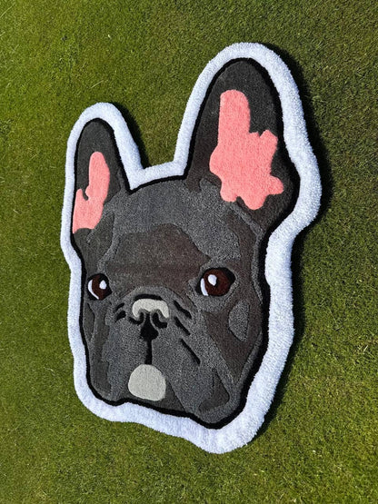 Custom French Bulldog Rug: Handmade Tufted Pet Portrait