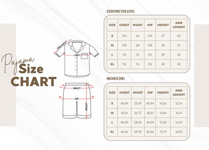 Colorful Satin Pajama Set with Summer-Inspired Tropical Print – Short Sleeve Button Up & Shorts for Cozy Lounge Days , Summer Pajama Set