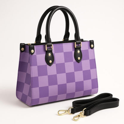 Checkmate Checkered Box Purse. Multiple Color Options, Vegan Leather Handbag, Top Handle, High-quality Crossbody Bag, Shoulder bag