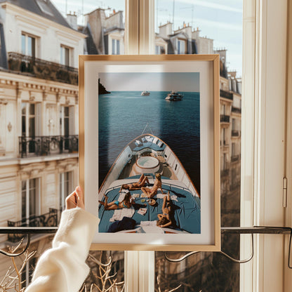 Luxury Yacht Poster: Museum Quality Photo Art Print
